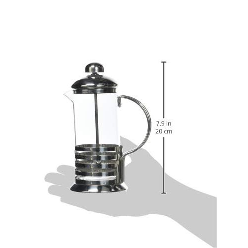  Axentia axentia Tebino Kaffeebereiter, Teebereiter 350 ml Volumen, French-Press aus Glas, kleine Kaffeemaschine, Pressstempelkanne, aus Edelstahl, Kaffeepresse mit temperaturbestaendigem Bo