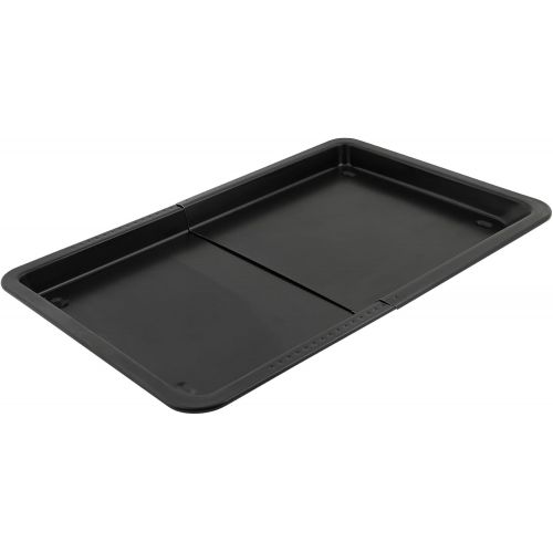  axentia Universal-Backblech zum Ausziehen - Pflaumenkuchen-Blech ausziehbar 33 - 52 cm - Pizzablech antihaftbeschichtet & verstellbar - Fettpfanne Backofen beschichtet fuer Kuchen &