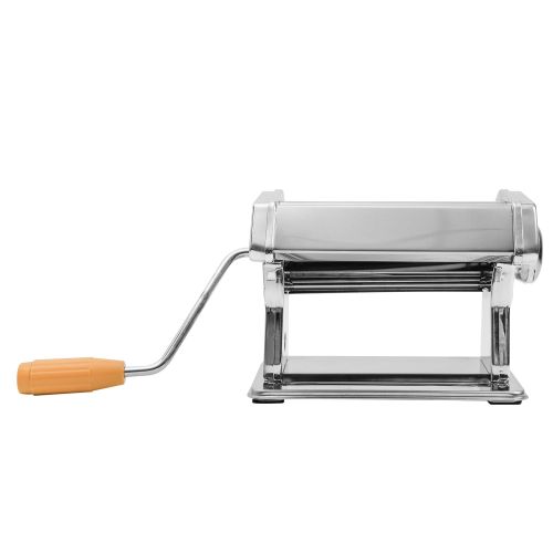  Axentia axentia Nudelmaschine verchromt, Pasta-Maker fuer Lasagne-Platten, Spaghetti oder Bandnudeln, manuelle Pastamaschine mit Kurbelantrieb, 9 Teigdicken