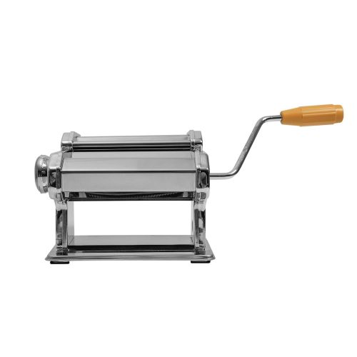  Axentia axentia Nudelmaschine verchromt, Pasta-Maker fuer Lasagne-Platten, Spaghetti oder Bandnudeln, manuelle Pastamaschine mit Kurbelantrieb, 9 Teigdicken