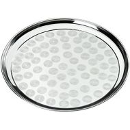 Axentia 116658Round Tray/Serving Tray Stainless Steel 40cm Stainless Steel, Silver, 40x 40x 20cm 12Units
