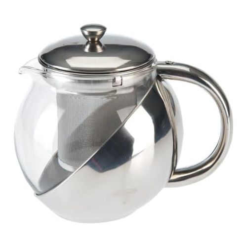  [아마존베스트]Axentia Teapot with Sieve Insert and Glass Tea Maker, Glass Coffee Pot with Lid Stainless Steel Spoon Filter Ball Infuser Tea Leaves Mesh Strainer, Tea Maker, Teapot with heat-resi