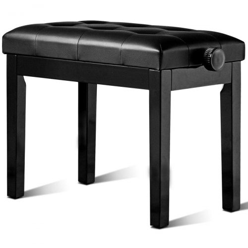  AyaMastro 25 Black Adjustable Piano Bench Keyboard Seat Armless Stool with Ebook