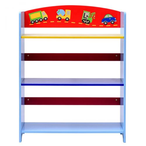  AyaMastro Multi-Color 25 Kids Bookshelf Storage Bookcase w/ 3 Tier with Ebook