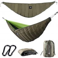 AYAMAYA Single & Double Hammock Underquilt Full Length Big Size Under Quilts for Hammocks, Camping Backpacking Essential, Winter Cold Weather Warm UQ Blanket Bottom Insulation