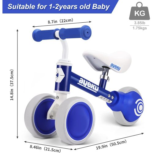  AyeKu Baby Balance Bike Toys for 1 Year Old Boy Gifts Toddler Bike 1st First Birthday Gifts Baby Toys 12-24 Months Kids First Bike