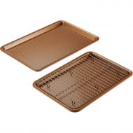 Ayesha Curry Bakeware 3-Piece Cookie Pan Set, Copper