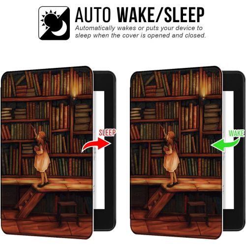  [아마존베스트]Ayotu Water-Safe Case for Kindle Paperwhite 2018 - PU Leather Smart Cover with Auto Wake/Sleep - Fits Amazon The Latest Kindle Paperwhite Leather Cover (10th Generation-2018),K10 T