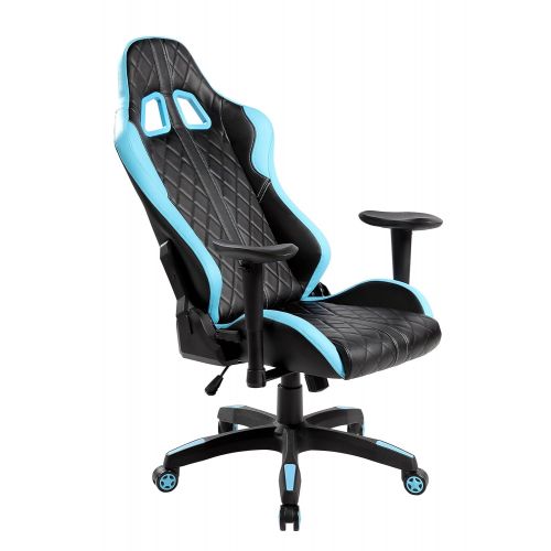  Ayvek Chairs JD-7219-BL Superswift Extreme Ergonomic High Back Racer Style Gaming Chair Blue