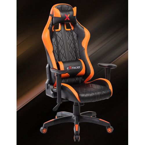  Ayvek Chairs JD-7219-OR SuperSwift Extreme Gaming Chair Orange