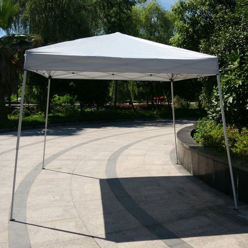  Azadx 8′x 8′/10 X 10 Easy POP UP Sun Shelter Gazebo, Wedding Party Tent Foldable Shade Shelter Canopy, Portable Event Tent with Carrying Bag White/Blue…