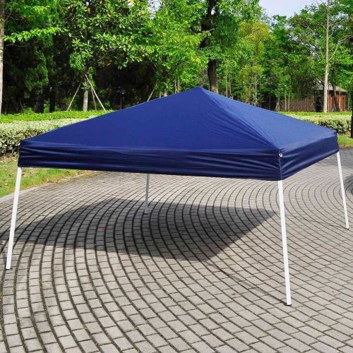  Azadx 8′x 8′/10 X 10 Easy POP UP Sun Shelter Gazebo, Wedding Party Tent Foldable Shade Shelter Canopy, Portable Event Tent with Carrying Bag White/Blue…