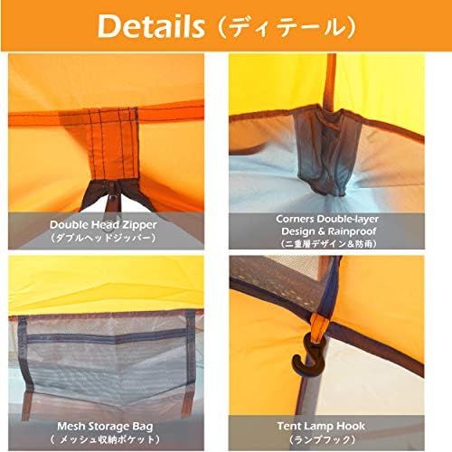  Azarxis 1-2 Personen Ultraleicht Zelt, 4 Saison Wasserdicht Zelt Double Layer fuer Outdoor Camping Wandern