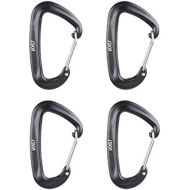 [아마존베스트]Azarxis 12KN Aluminium Wire Gate Carabiners Clips Buckle D-Ring Locking Heavy Duty Lightweight 2646 Pound Rating for Hammock Climbing Camping Hiking Spring Link