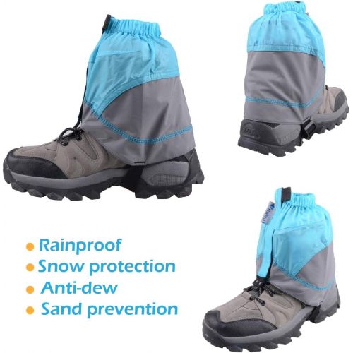  [아마존베스트]Azarxis Gaiters Low Gators Snow Ankle Gaiters for Women & Men & Youth Outdoor Hiking Walking Backpacking Lightweight Waterproof Adjustable Sand Proof