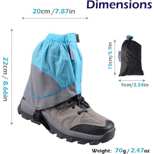  [아마존베스트]Azarxis Gaiters Low Gators Snow Ankle Gaiters for Women & Men & Youth Outdoor Hiking Walking Backpacking Lightweight Waterproof Adjustable Sand Proof