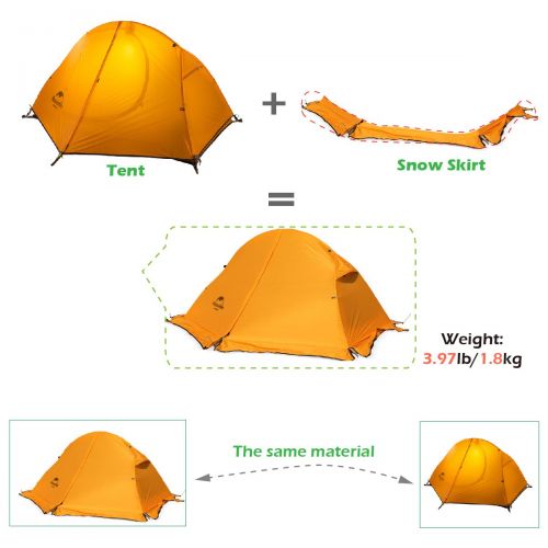  Azarxis 1 2 Man Person 3 Season Tent for Camping Backpacking Hiking Easy Set up Waterproof Lightweight Professional Double Layer Aluminum Rod