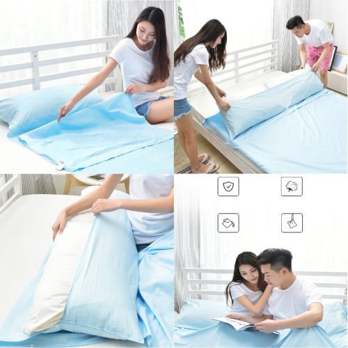  Azarxis TRIWONDER Sleeping Bag Liner Cotton Camping Travel Sheet Sleep Sack Adult for Hostels Outdoor Picnic Planes Trains