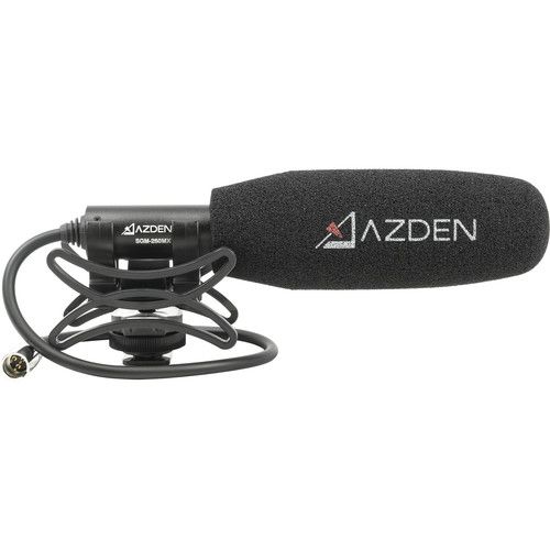  Azden SGM-250MX Mini-XLR Short Shotgun Microphone for Compact Cinema Cameras (Shockmount, Phantom Only)