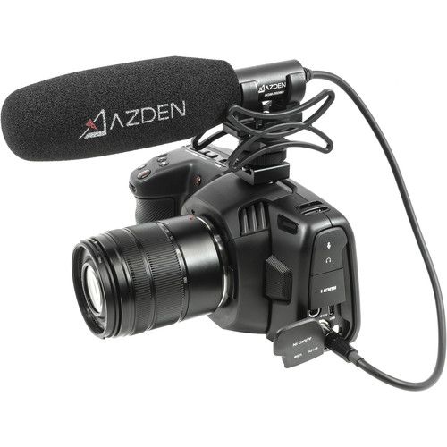  Azden SGM-250MX Mini-XLR Short Shotgun Microphone for Compact Cinema Cameras (Shockmount, Phantom Only)