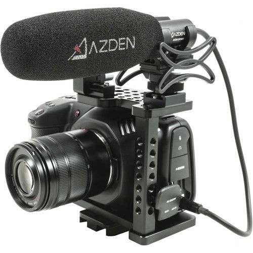  Azden SGM-250MX Mini-XLR Short Shotgun Microphone for Compact Cinema Cameras (Shockmount, Phantom Only)