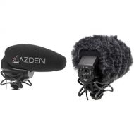 Azden SMX-30 Stereo/Mono Switchable Video Mic & Furry Windshield Cover Kit