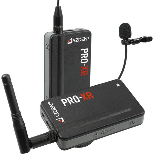  Azden PRO-XR 2-Person Digital Camera-Mount Wireless Omni Lavalier Microphone System Kit (2.4 GHz)