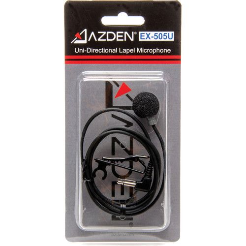  Azden EX505U Unidirectional Lavalier Microphone with 1/8