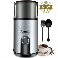 Spice Grinder Electric - Azmall Coffee Bean Grinder Electric with Stainless Steel Blade, 3oz/85g Large Capacity, 200W Powerful Motor, Removable Grinding Cup, also for Pepper, Herbs