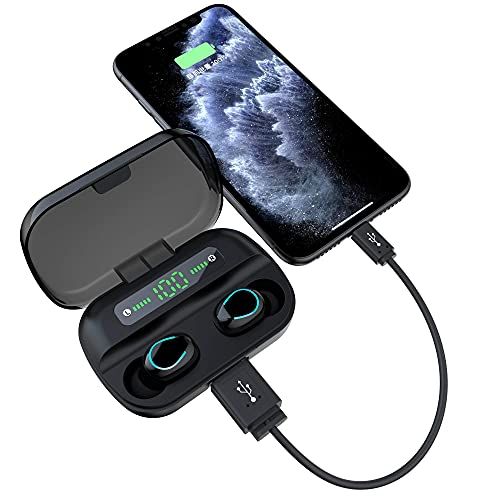  Azpen NVEE True Wireless Bluetooth Earbuds w/Charging Case with Premium Sound, Big Bass, Bluetooth 5.0. 4 Hrs of Playtime, 120 Hrs Stand by Time, IPX5 Sweat Resistant.