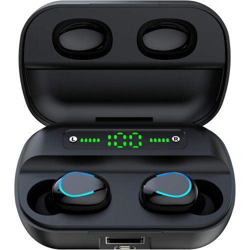  Azpen NVEE True Wireless Bluetooth Earbuds w/Charging Case with Premium Sound, Big Bass, Bluetooth 5.0. 4 Hrs of Playtime, 120 Hrs Stand by Time, IPX5 Sweat Resistant.
