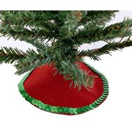Aztec Imports, Inc. Dollhouse Miniature Red and Green Tree Skirt