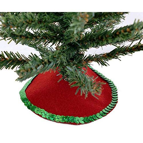  Aztec Imports, Inc. Dollhouse Miniature Red and Green Tree Skirt