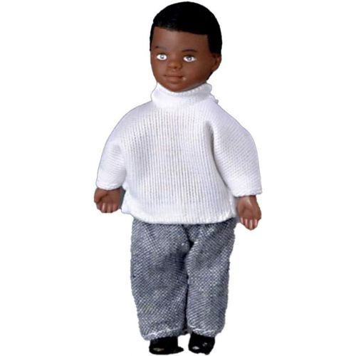  Aztec Imports, Inc. Dollhouse Miniature 1:12 Scale People Black Little Brother Boy