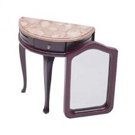 Aztec Imports, Inc. Dollhouse Miniature Marble Top Hall Table and Mirror