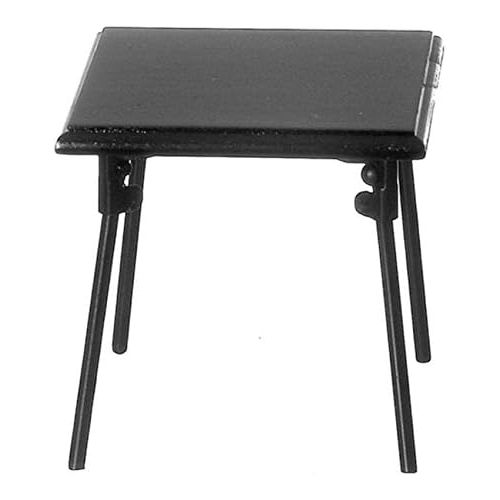  Aztec Imports, Inc. Dollhouse Miniature 5-Pc. Black Metal Folding Table & Chairs Set