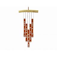 AzureFire Root Beer and Cream Wind Chime, White and Amber Windchime