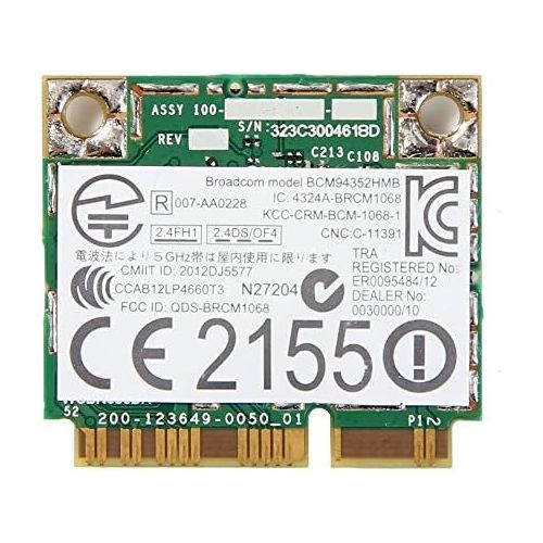  AzureWave AW-CE123H  802.11acnbg + Bluetooth 4.0  Half-Size PCI-Express MiniCard