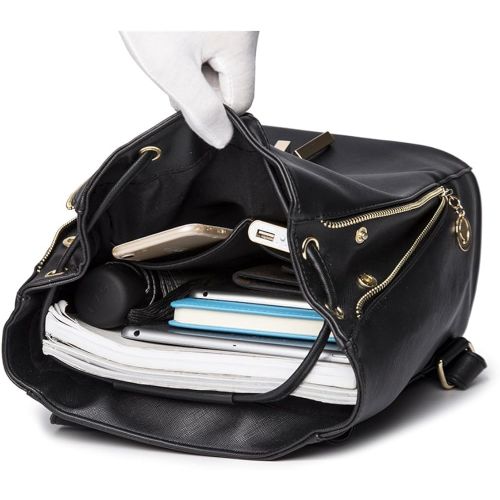  B&E LIFE Fashion Shoulder Bag Rucksack PU Leather Women Girls Ladies Backpack Travel bag