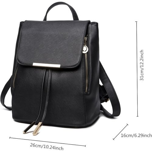  B&E LIFE Fashion Shoulder Bag Rucksack PU Leather Women Girls Ladies Backpack Travel bag