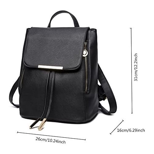  B&E LIFE Fashion Shoulder Bag Rucksack PU Leather Women Girls Ladies Backpack Travel bag
