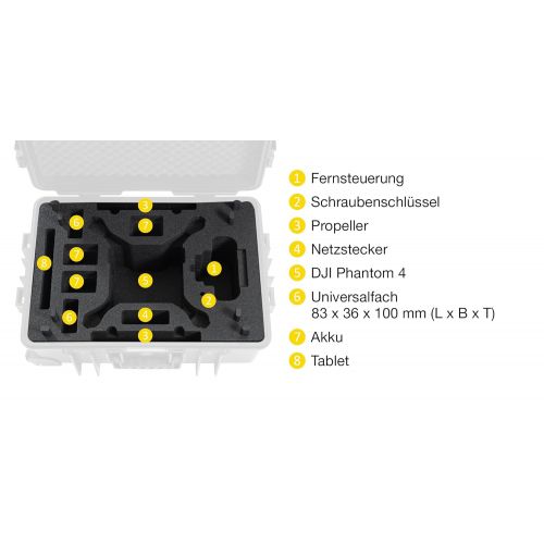  B&W International GmbH B&W outdoor.cases Typ 6700 mit DJI Phantom 4 Inlay - Das Original