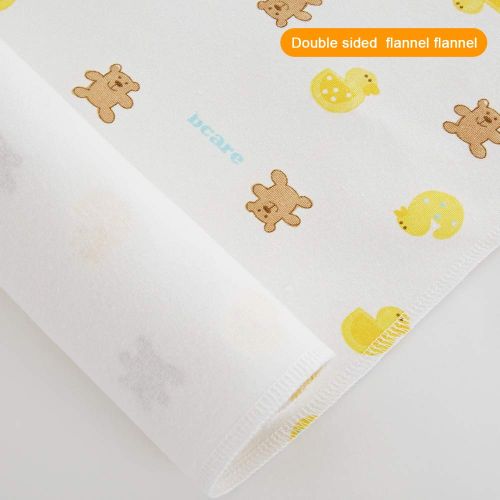  B♥caton B-caton Waterproof Diaper Changing Pad Breathable Flannel Changing Mats with Bear and Yellow Duck