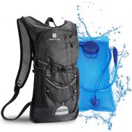 B BBAIYULE Hydration Backpack with 2L Water Bladder, Hydration Packs for Cycling Biking Running Hiking Climbing Skiing , Lightweight Water Backpack with Hydration Bladder for Men a