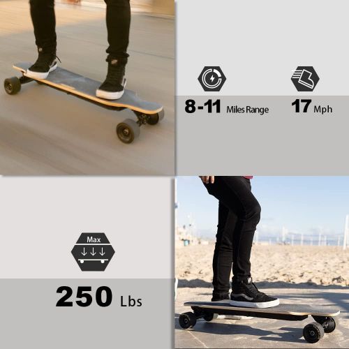  [아마존베스트]B BLITZART Blitzart 38 Hurricane Electric Longboard Electronic Skateboard 18mph 350w brushless Motor