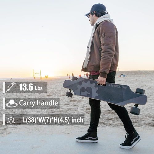  [아마존베스트]B BLITZART Blitzart 38 Hurricane Electric Longboard Electronic Skateboard 18mph 350w brushless Motor