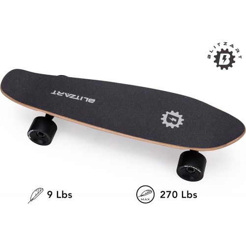  B BLITZART Blitzart Mini Flash 28 Electric Skateboard Electronic Hub-Motor 2.8 Wheel E-Skateboard