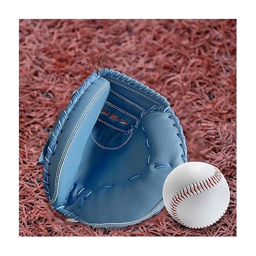  Baseball Catcher Gloves Softball Gloves Thickened and Ball 12.5'' Baseball Mitts Sports Batting Gloves for Training Unisex Beginner Men Women