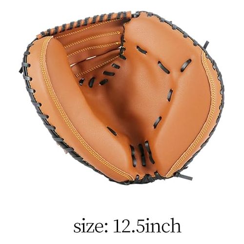  Baseball Catcher Glove Mittens Left Hand Premium Hand Catcher Mitts Slowpitch Softball Glove Baseball Infielder's Mitts for Beginner, Adults, Player