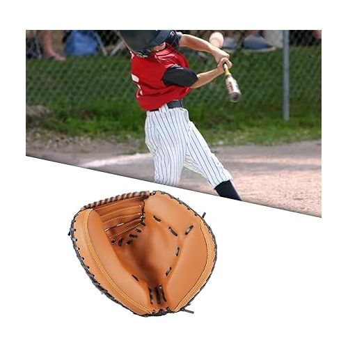  Baseball Catcher Glove Mittens Left Hand Premium Hand Catcher Mitts Slowpitch Softball Glove Baseball Infielder's Mitts for Beginner, Adults, Player